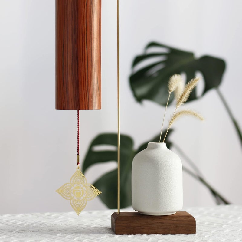 Mowind Chakra Chimes Natural Bamboo Wind Chimes Meditation Chord Windchime Wind Bell for Home Decoration Zen Mindfulness Root Chakra - Image 3